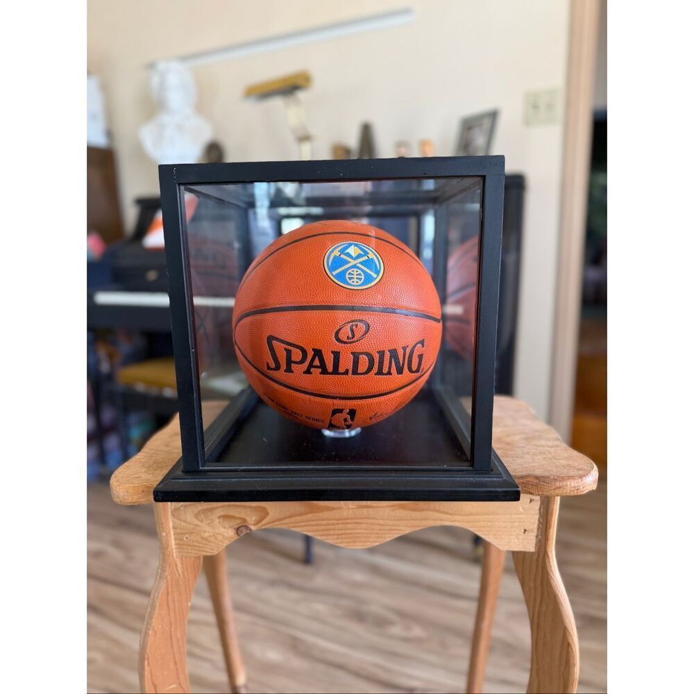PAUL MILLSAP AUTOGRAPHED FULL SIZED BASKETBALL (DENVER NUGGETS) W/ DISPLAY CASE